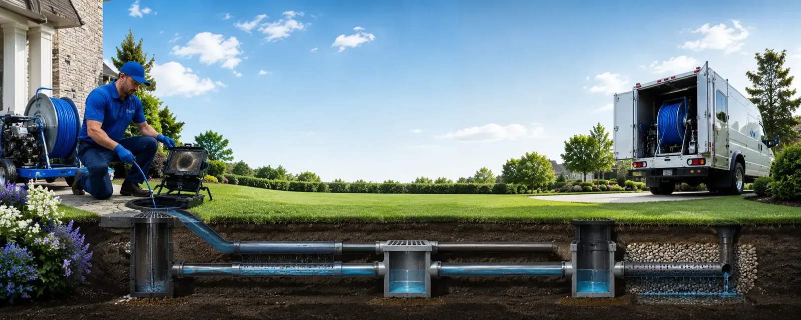Outdoor drain cleaning information for La Plata, MO